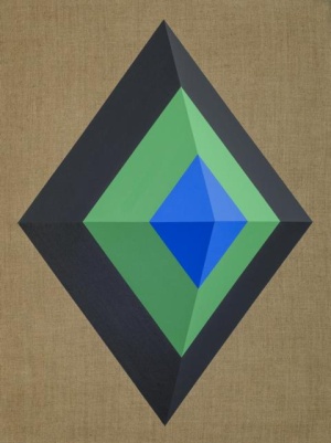 Anna Tatarczyk, Blaue Serie schwarz-grün-blau, 2020, Acryl auf Leinwand, 80 x 60cm