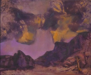 Michael Recht, Heiliger Hieronymus, 2020, Öl auf Leinwand, 33 x 40 cm