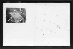 Jirka Pfahl Faltung 1 55,5 x 62,5cm Frottage and cuts in Paper 2013