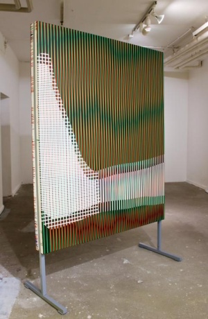 Klaus Jörres, body color space, 2017, Acryl auf Leinwand auf Metallgestell, 180 x 150 cm.