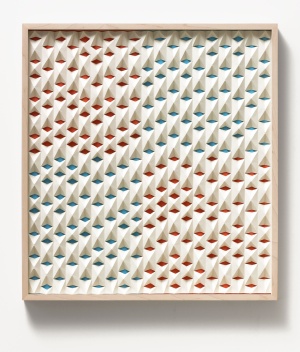 Jirka Pfahl, Analoge Faltung #4, 2019, Papierfaltung, 56,3 x 49 cm, gerahmt