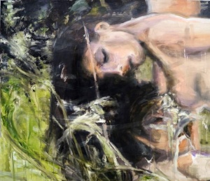 Tanja Selzer, Violet, 78x90 cm, Oil on Canvas, 2017