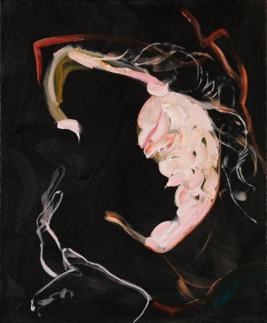 Jukka Rusanen, Black Madonna, Öl auf Leinwand, 2018, 60 × 50 cm